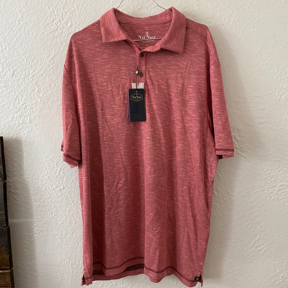 NatNast Men’s polo shirt with tags